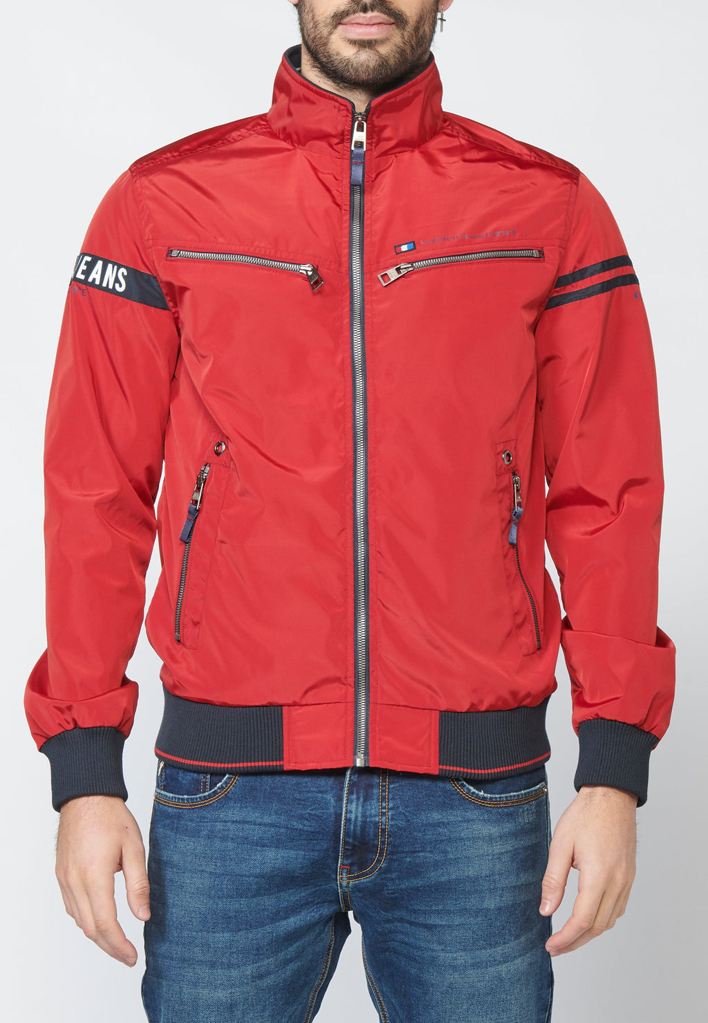 Cazadora Hombre Cuello Alto con Rib Interior – Koroshi 2211JA12