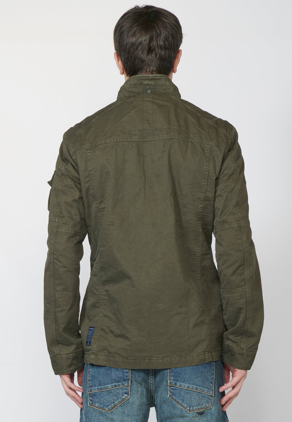 Chaqueta Militar Hombre 100% Algodón Cuello Alzado – Koroshi 2211JA20