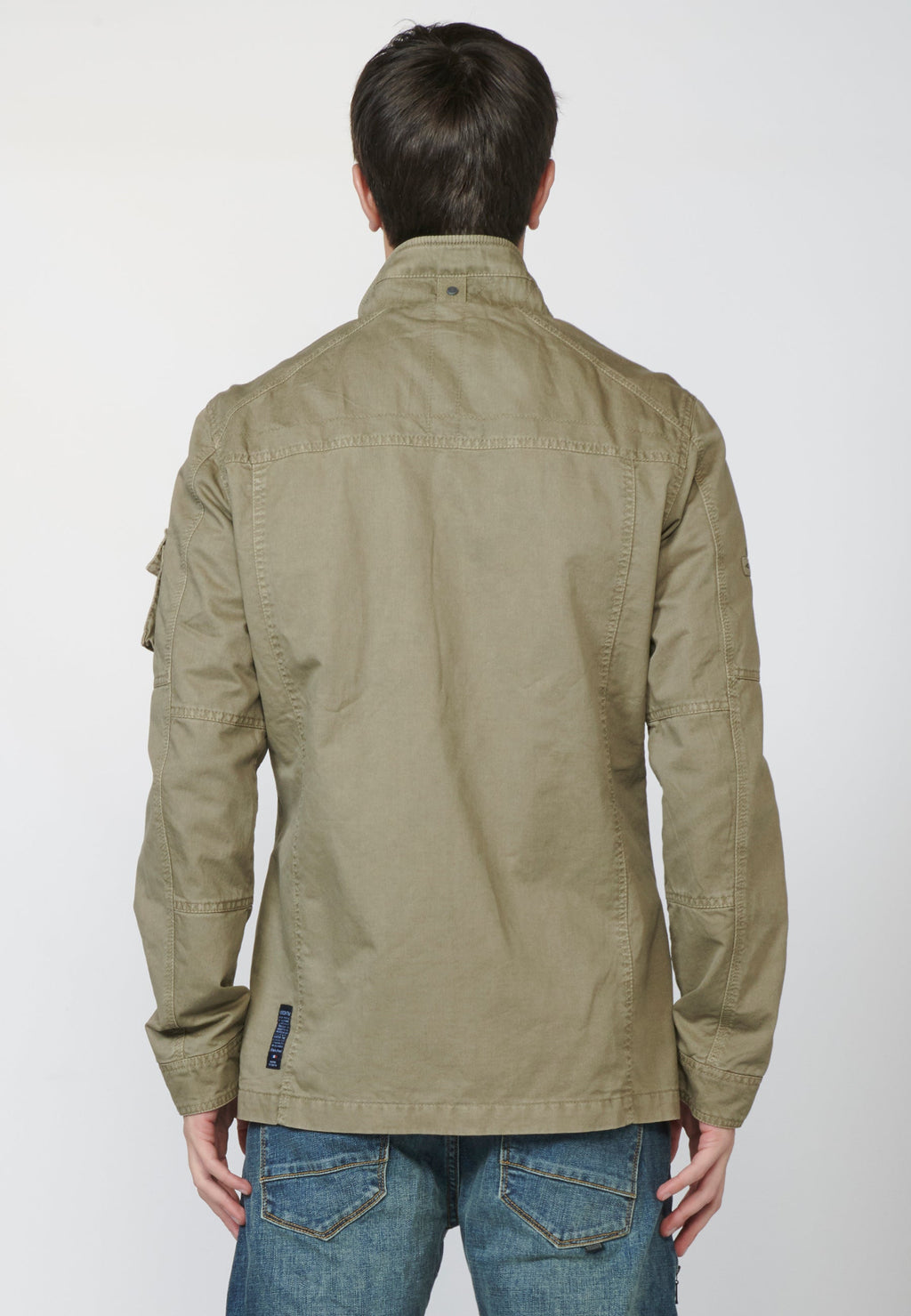 Chaqueta Militar Hombre 100% Algodón Cuello Alzado – Koroshi 2211JA20