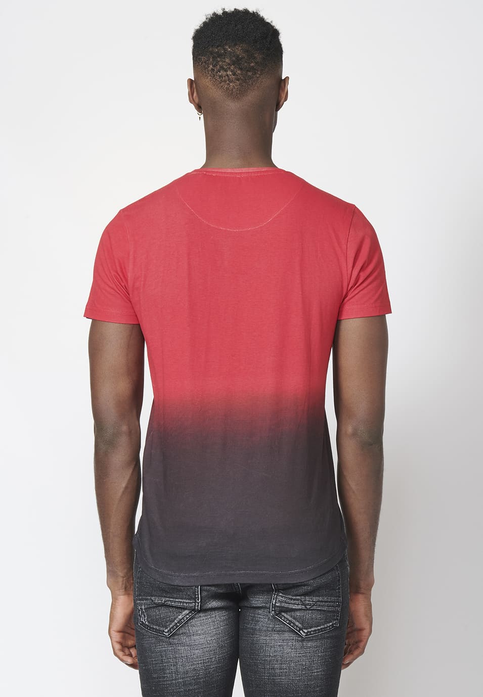 Camiseta Hombre Manga Corta Estampado Degradado 100% Algodón – Koroshi 2211MC00