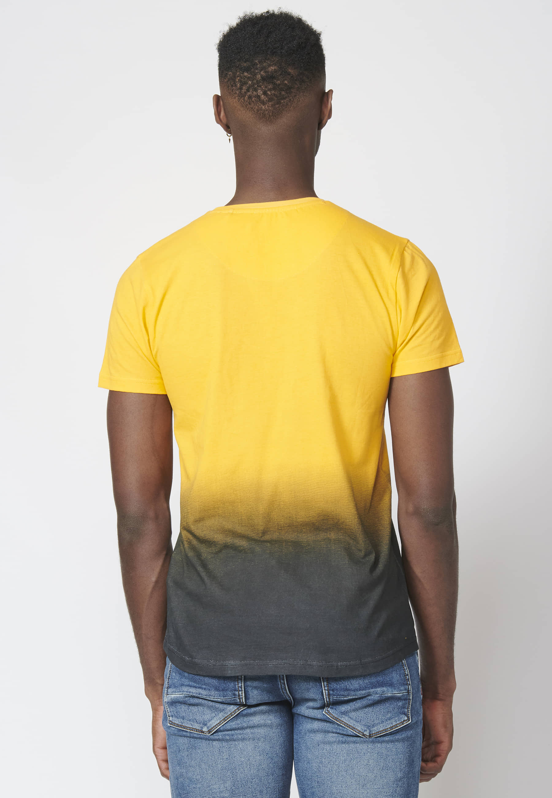 Camiseta Hombre Manga Corta Estampado Degradado 100% Algodón – Koroshi 2211MC00
