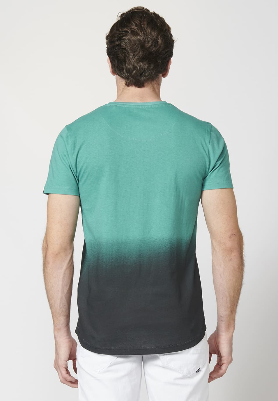 Camiseta Hombre Manga Corta Estampado Degradado 100% Algodón – Koroshi 2211MC00