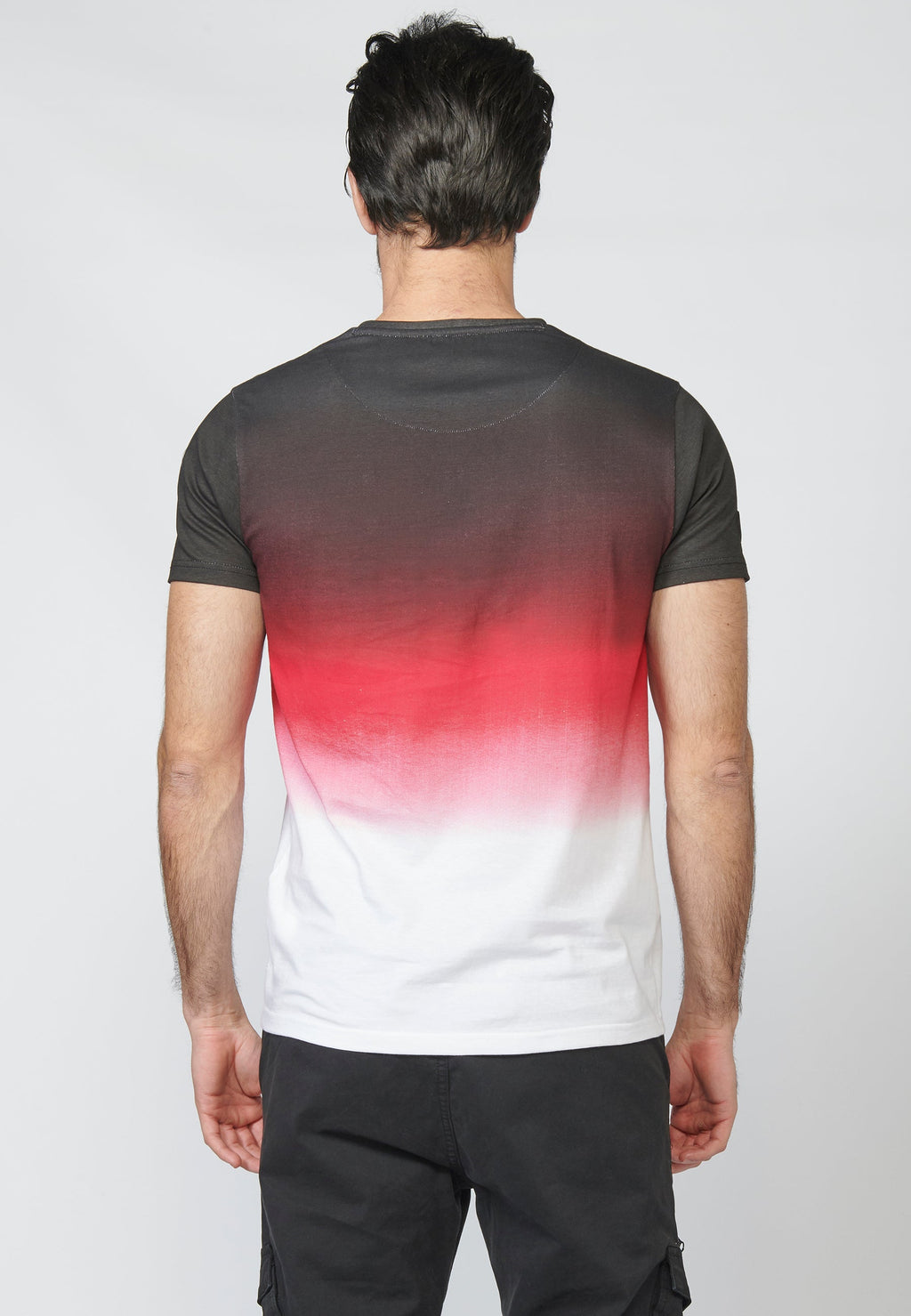Camiseta Hombre Manga Corta Degradado y Logo Lateral – Koroshi 2211MC03