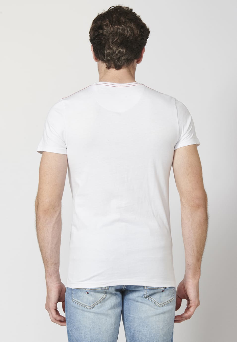 Camiseta Hombre Manga Corta Estampado Delantero Algodón – Koroshi 2211MC12