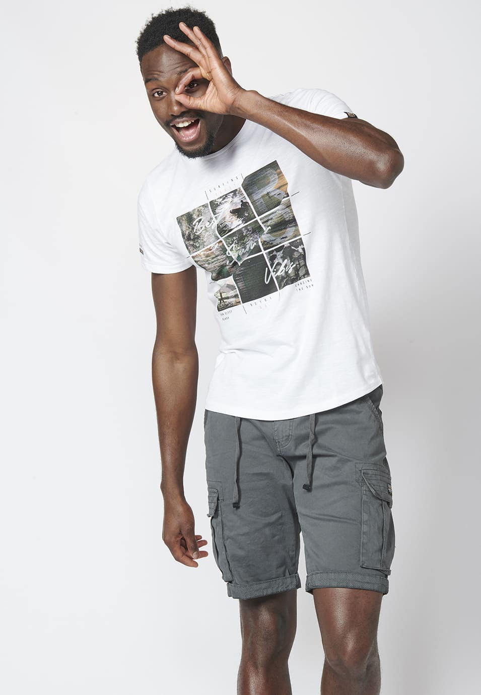 Camiseta Manga Corta Hombre Estampado Surfero 100% Algodón – Koroshi 2211MC28