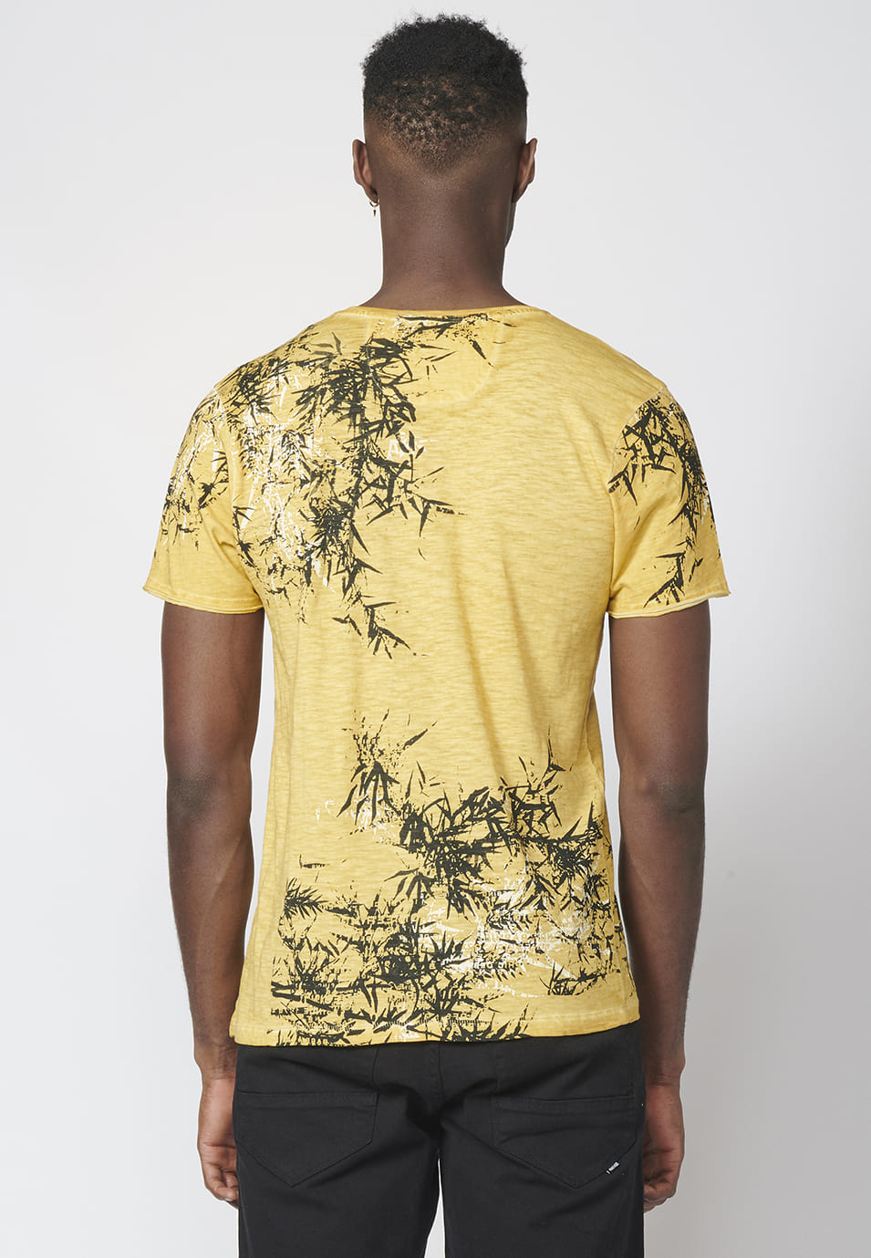 Camiseta Manga Corta Hombre Bolsillo y Estampado – Koroshi 2211MC31