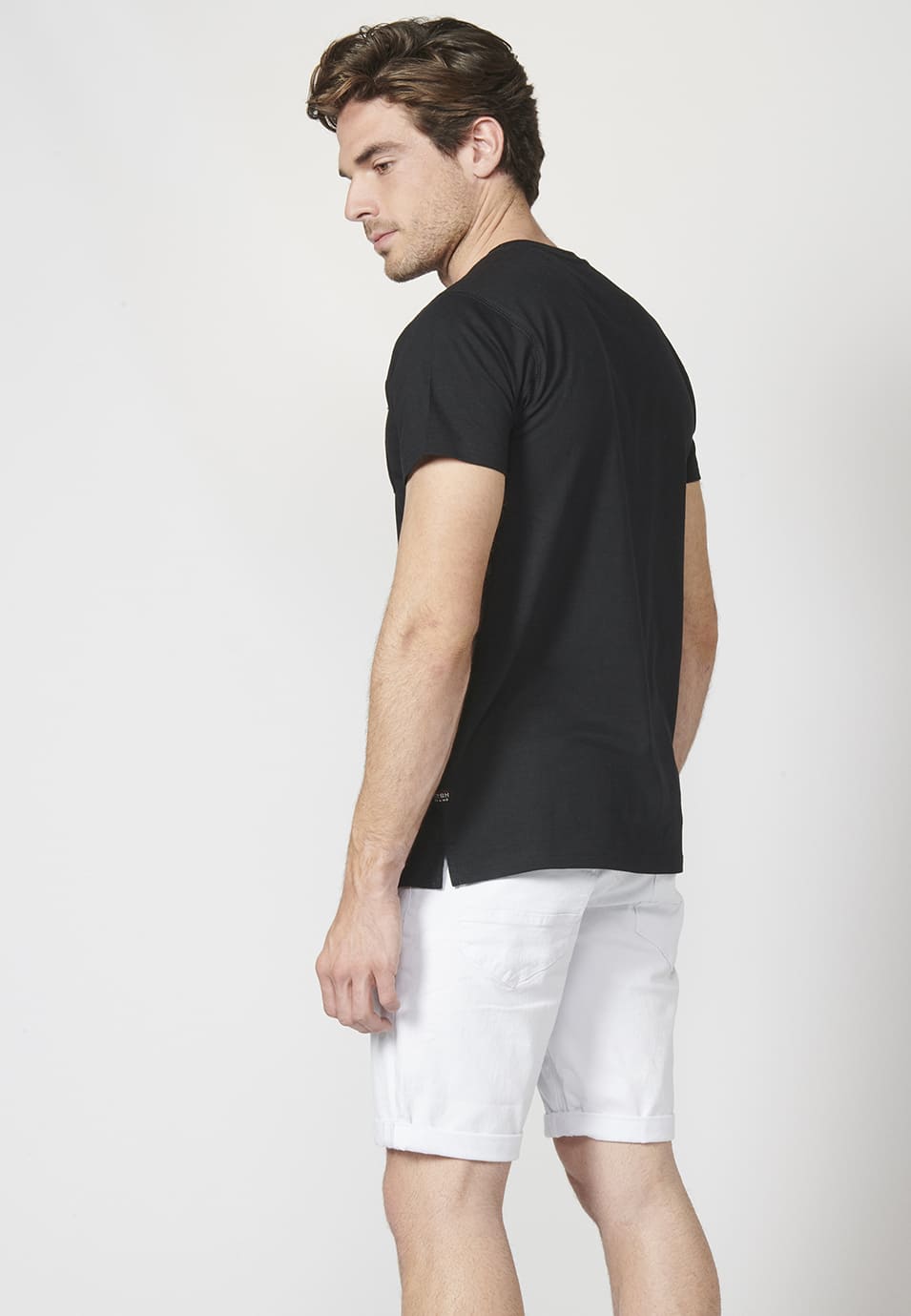 Camiseta Manga Corta Hombre Cuello con Tapeta y Botones – Koroshi 2211MC36