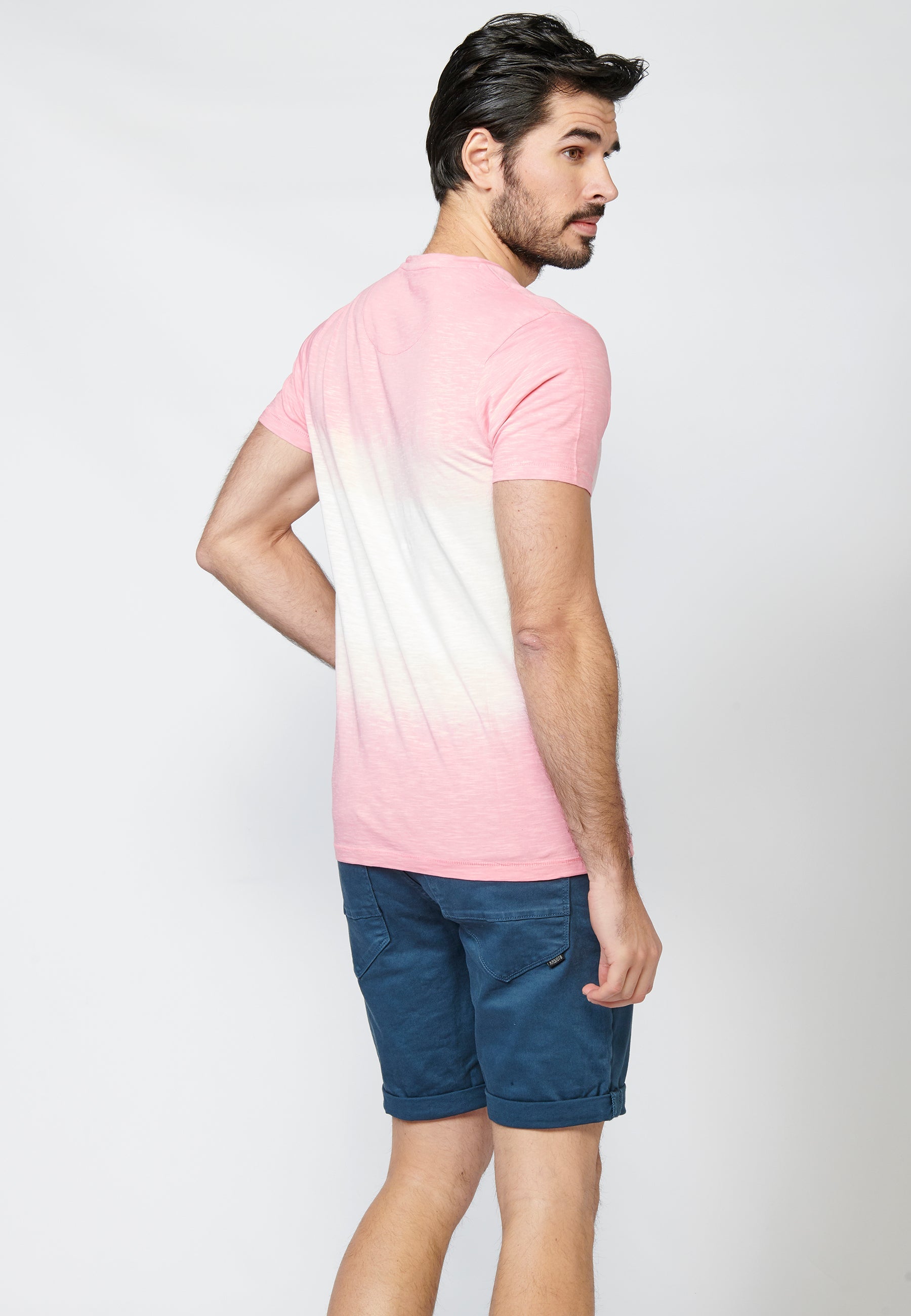 Camiseta Hombre Manga Corta Estampado Dip Dye – Koroshi 2211MC41