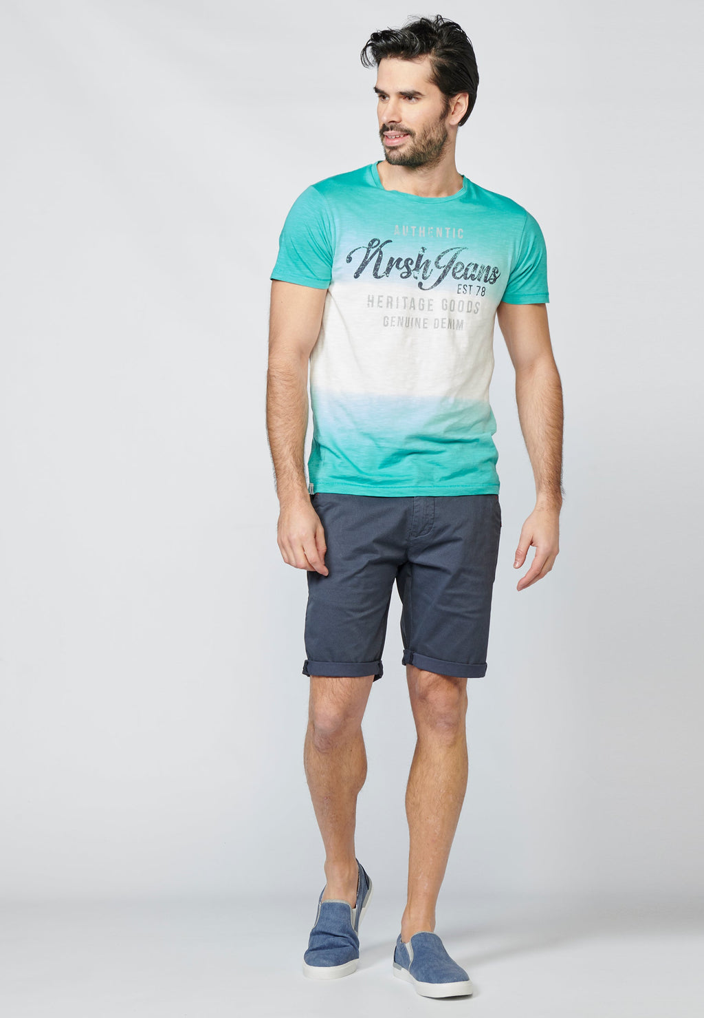 Camiseta Hombre Manga Corta Estampado Dip Dye – Koroshi 2211MC41