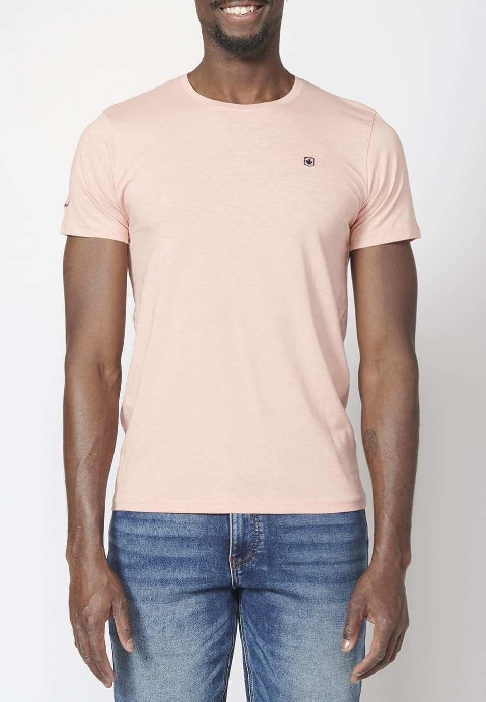 Camiseta Hombre Básica Manga Corta Logo Bordado – Koroshi 2211MC63