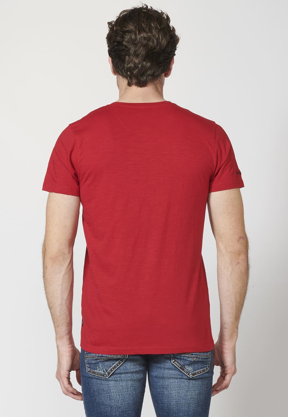 Camiseta Hombre Básica Manga Corta Logo Bordado – Koroshi 2211MC63