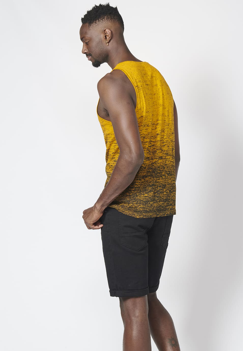 Camiseta de Tirantes Hombre Estampado Surfero Degradado – Koroshi 2211MS02