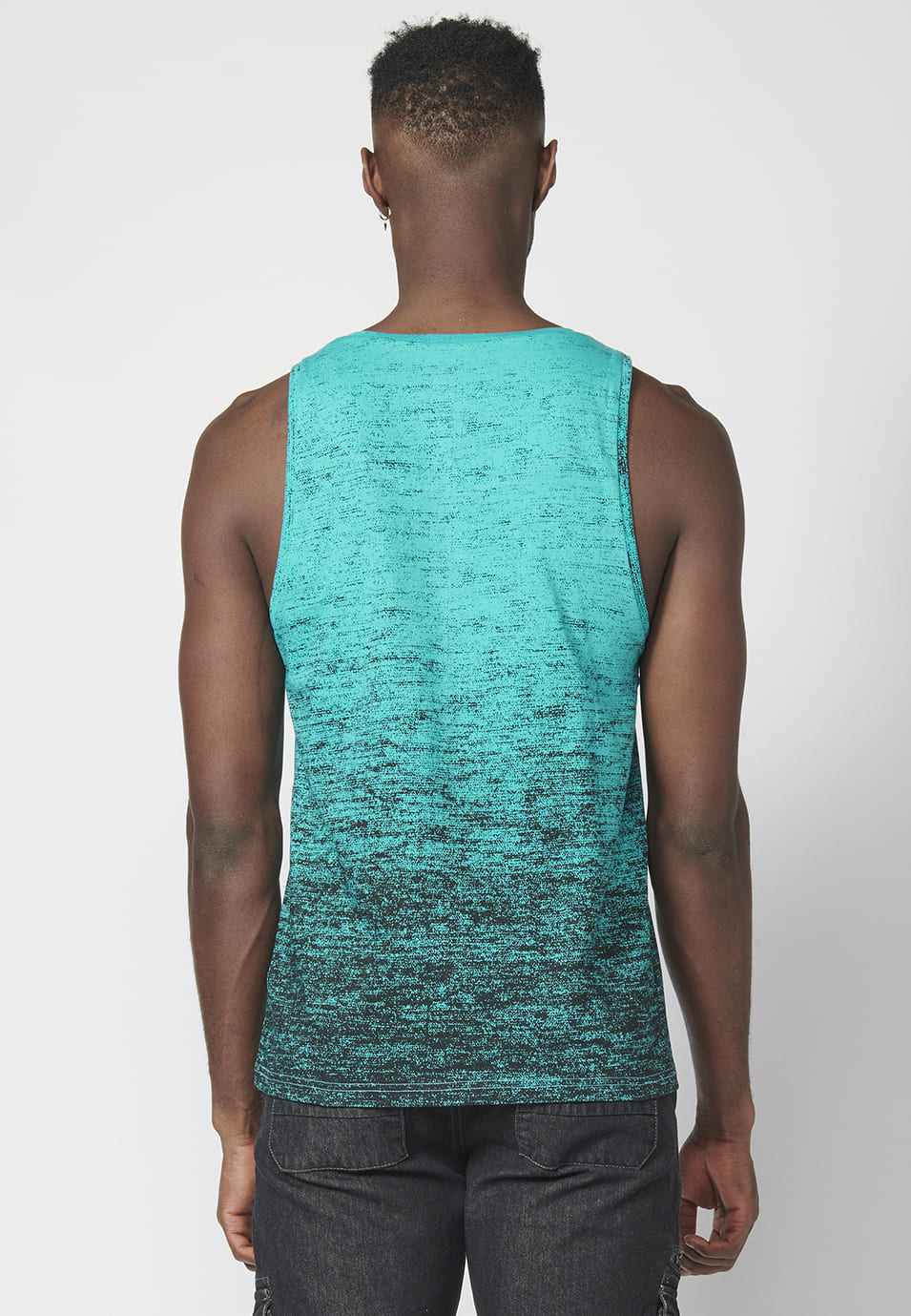 Camiseta de Tirantes Hombre Estampado Surfero Degradado – Koroshi 2211MS02