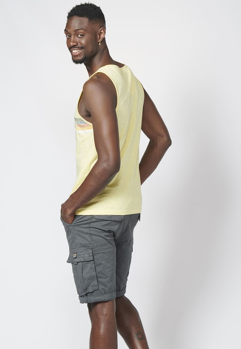 Camiseta de Tirantes Hombre Estampado California – Koroshi 2211MS03