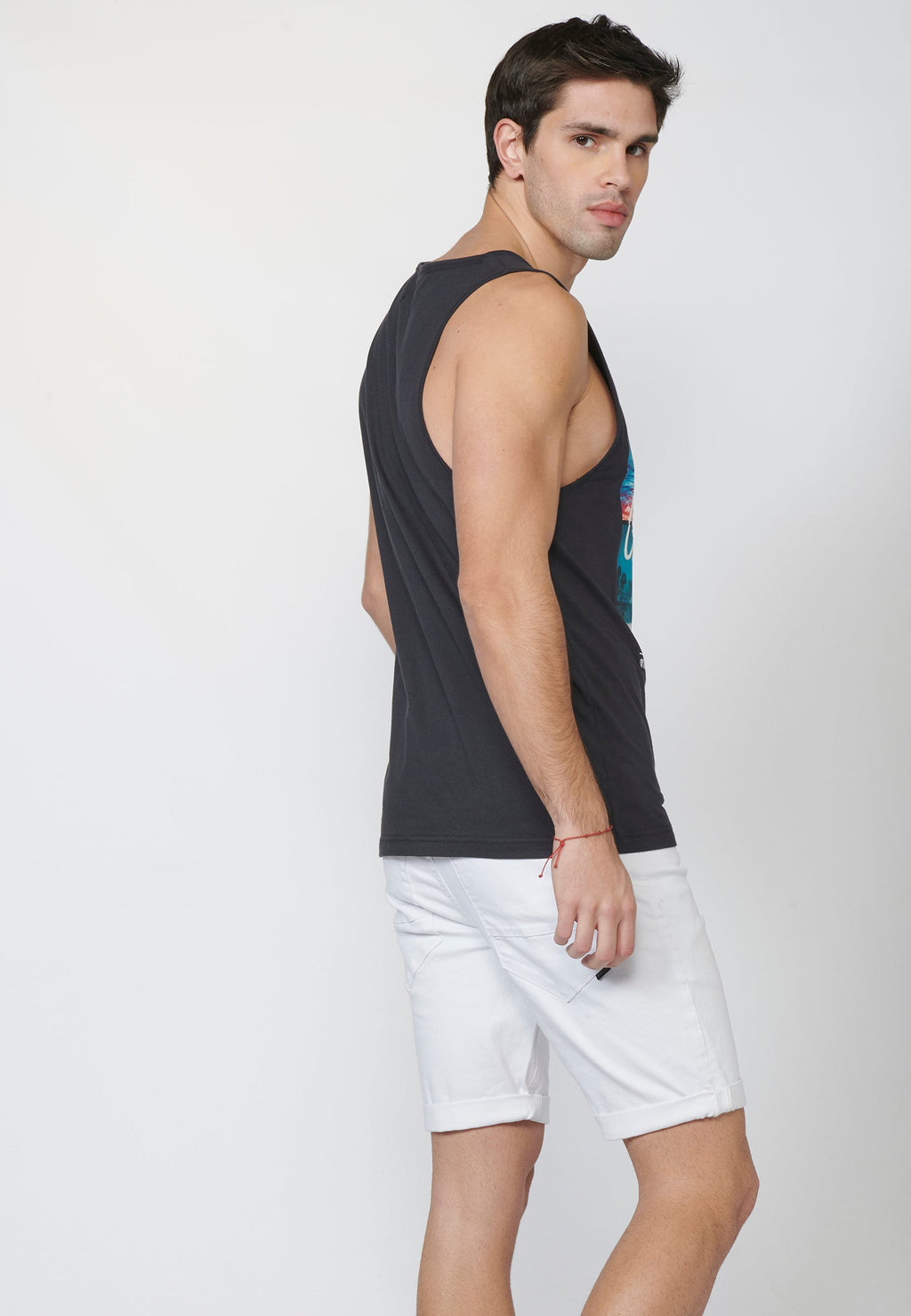 Camiseta de Tirantes Hombre Estampado Surfero – Koroshi 2211MS06