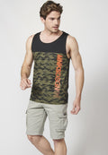 Camiseta de Tirantes Hombre Estampado Camuflaje – Koroshi 2211MS07