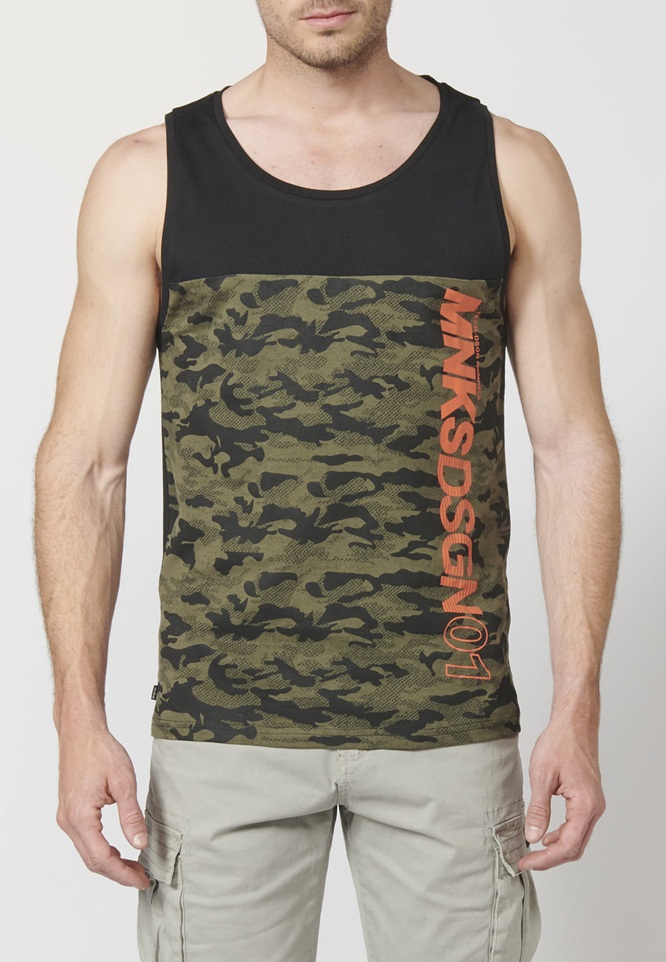 Camiseta de Tirantes Hombre Estampado Camuflaje – Koroshi 2211MS07