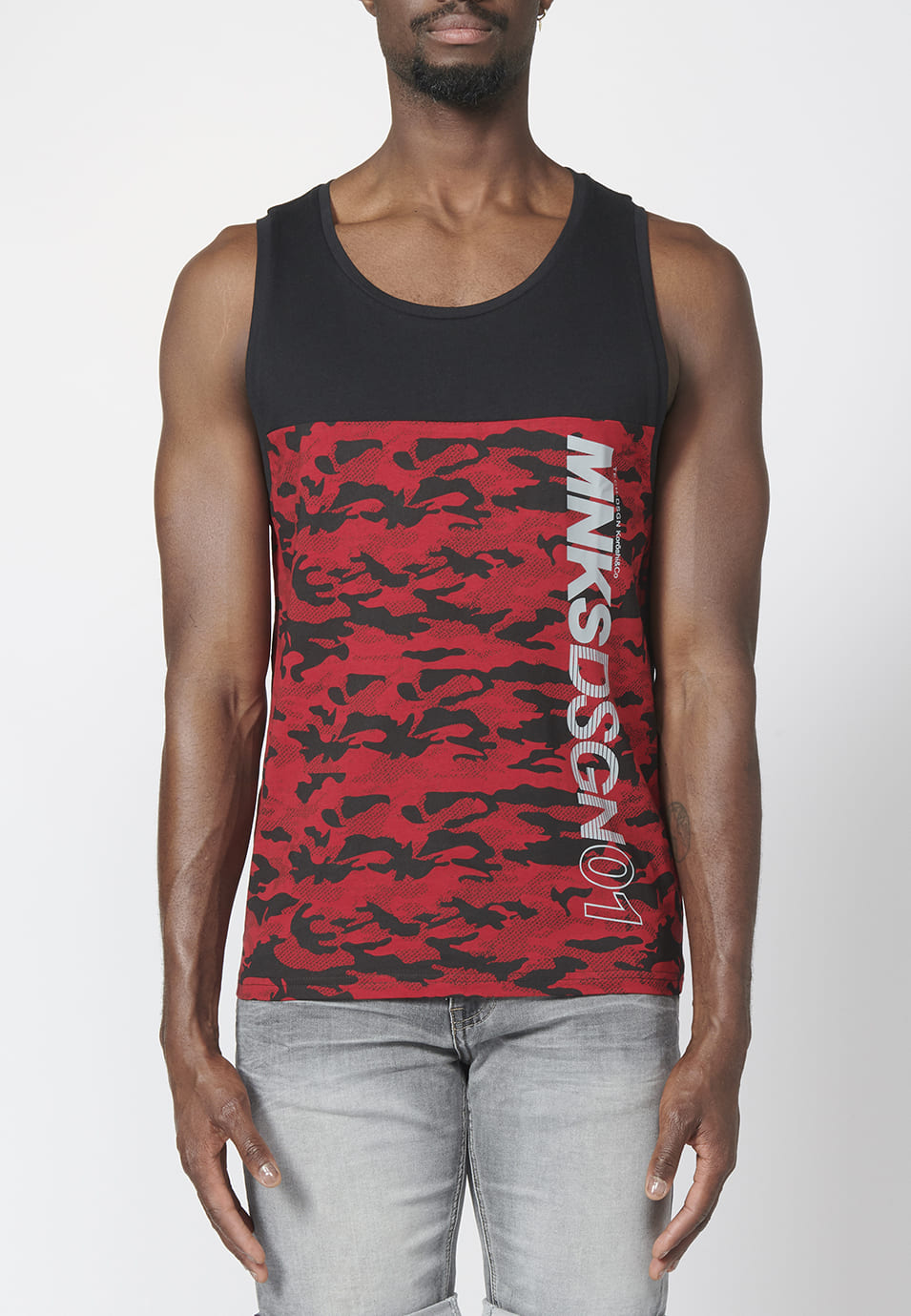 Camiseta de Tirantes Hombre Estampado Camuflaje – Koroshi 2211MS07