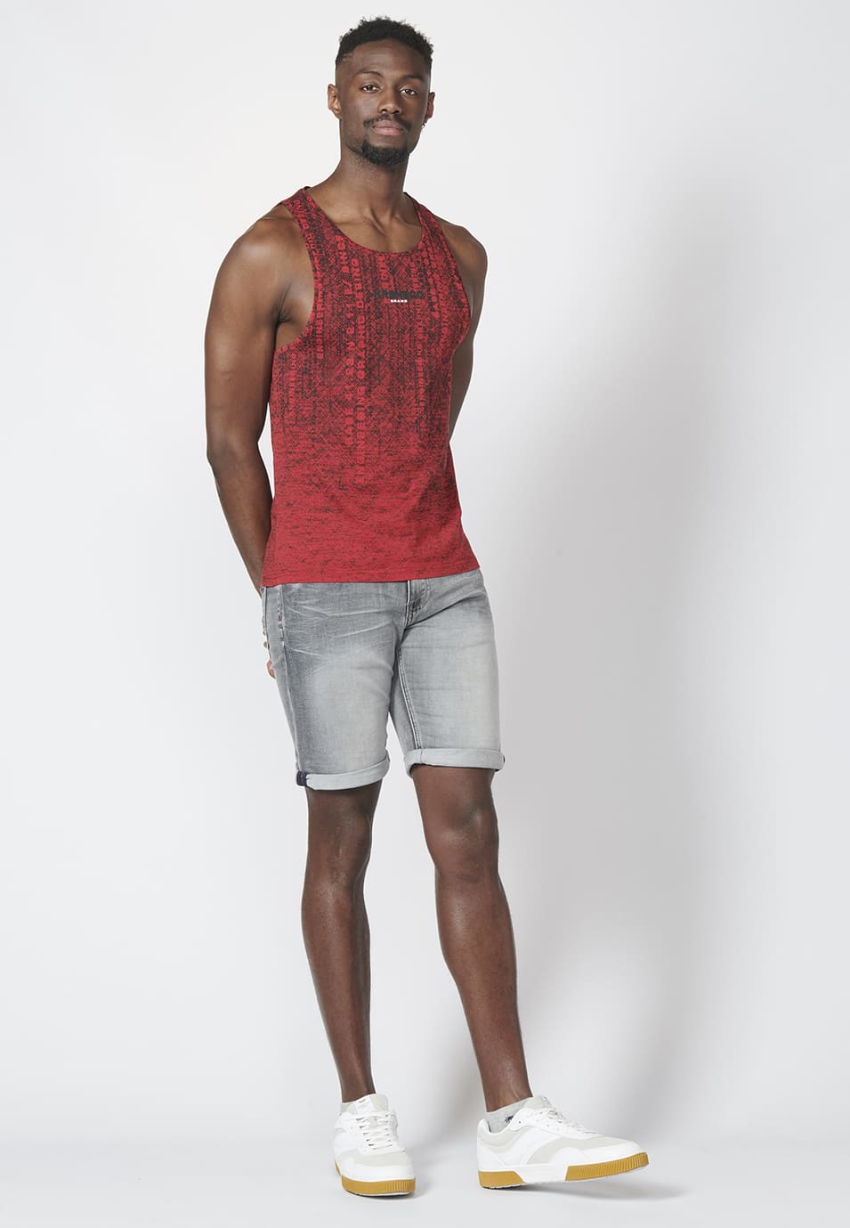 Camiseta de Tirantes Hombre Estampado Degradado – Koroshi 2211MS11