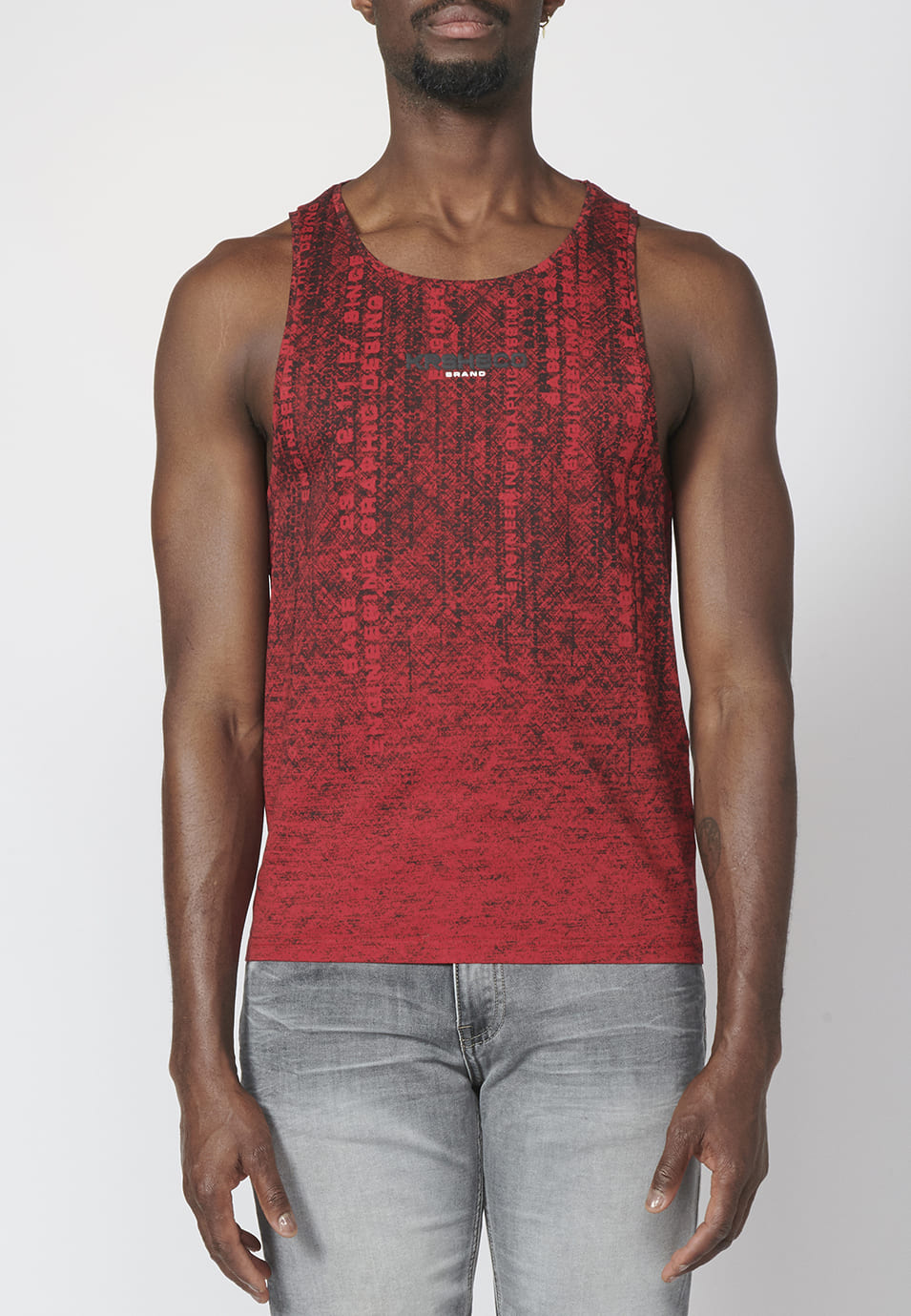Camiseta de Tirantes Hombre Estampado Degradado – Koroshi 2211MS11