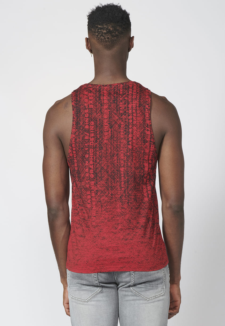 Camiseta de Tirantes Hombre Estampado Degradado – Koroshi 2211MS11
