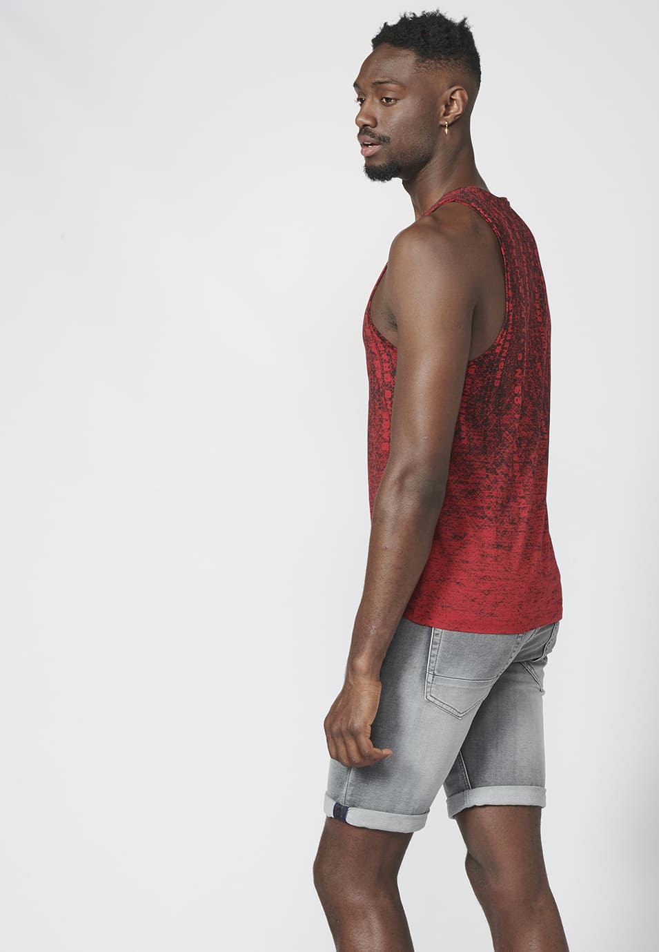 Camiseta de Tirantes Hombre Estampado Degradado – Koroshi 2211MS11