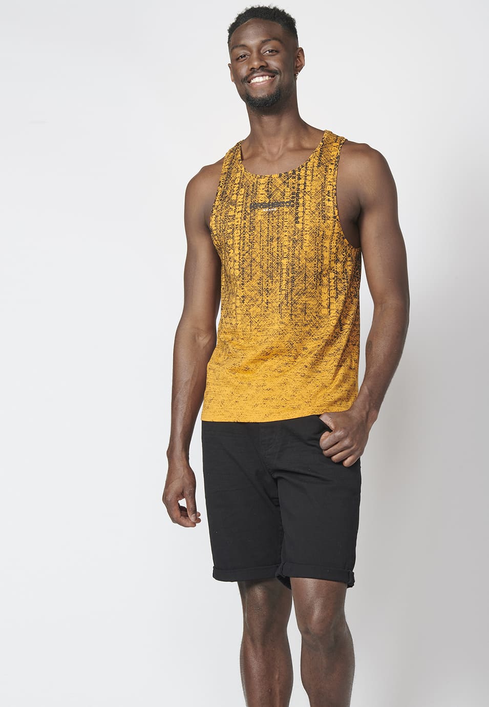 Camiseta de Tirantes Hombre Estampado Degradado – Koroshi 2211MS11