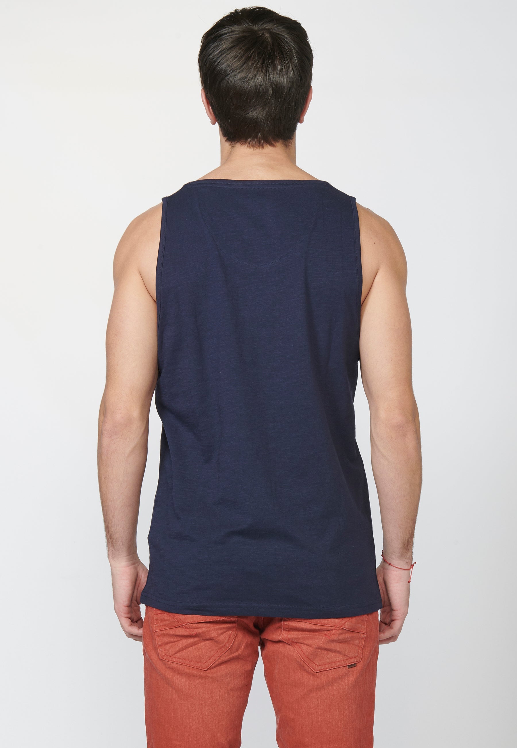 Camiseta de Tirantes Hombre Estampado Surfero Delantero – Koroshi 2211MS19