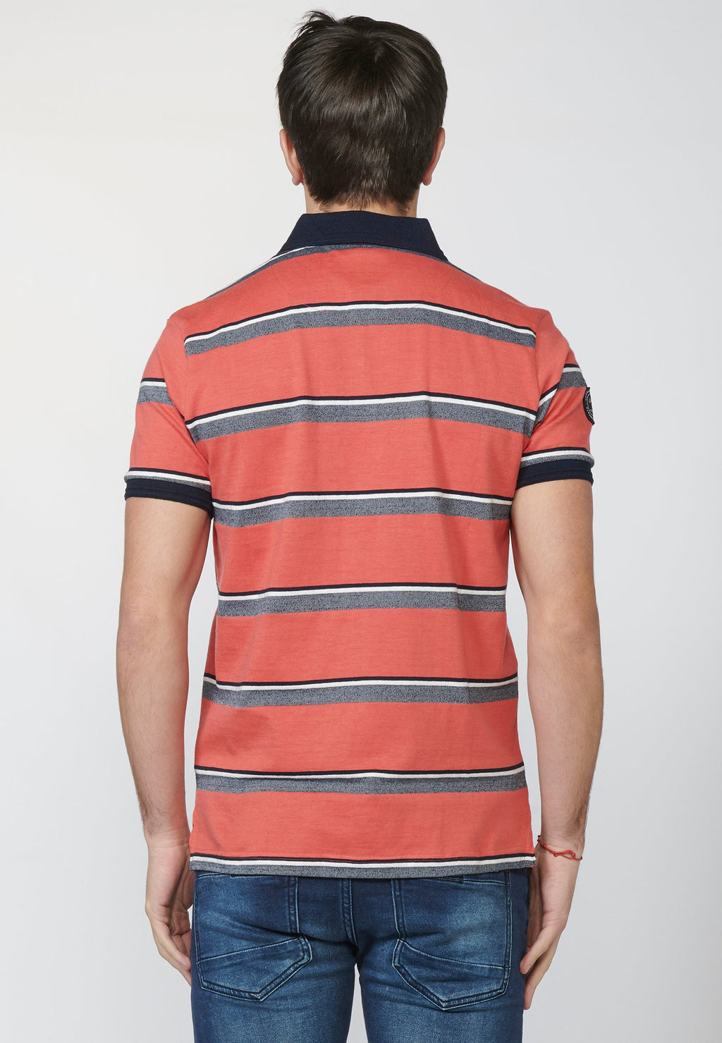 Polo Hombre Manga Corta Rayas Cuello Camisero – Koroshi 2211PC08