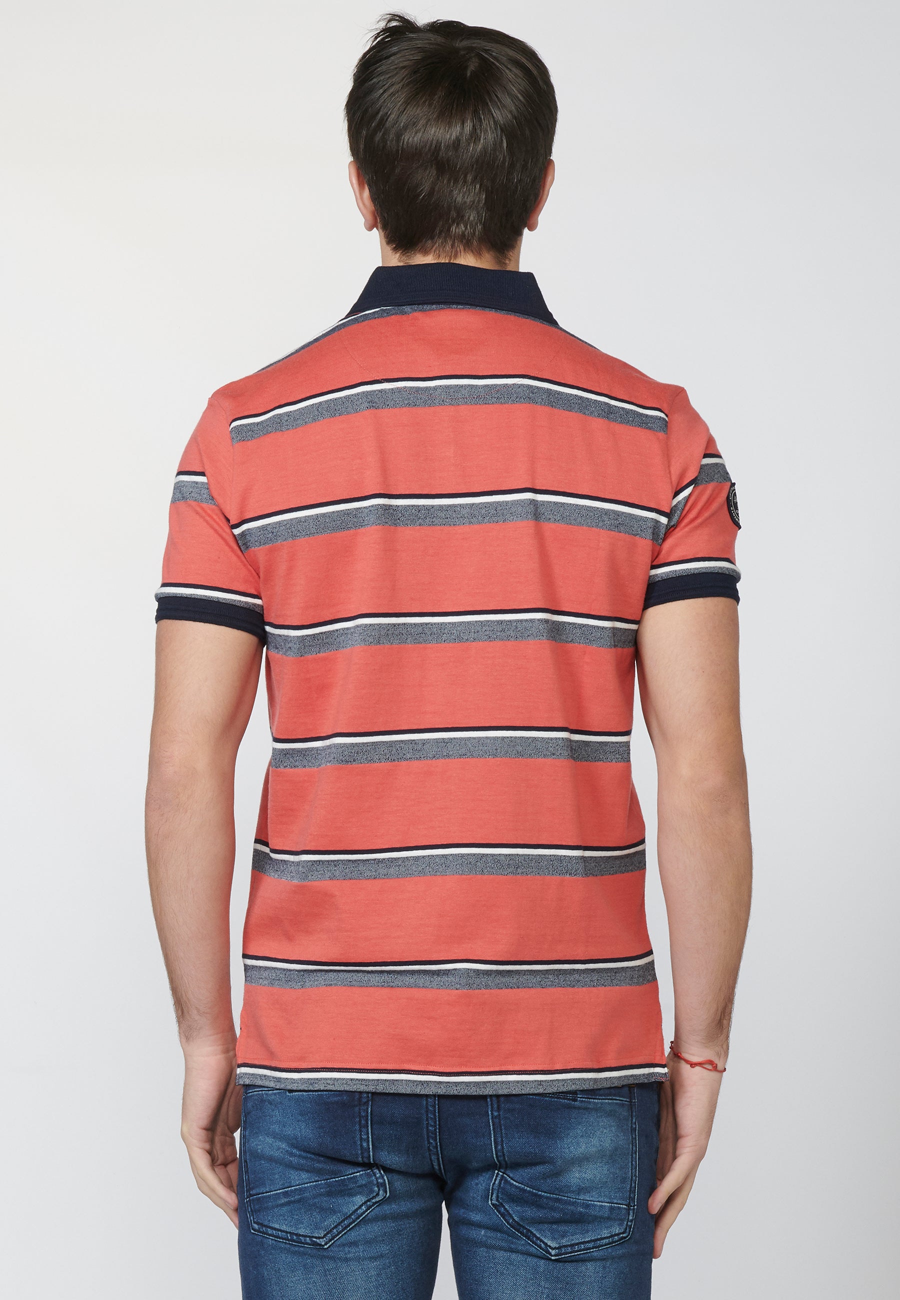 Polo Hombre Manga Corta Rayas Cuello Camisero – Koroshi 2211PC08
