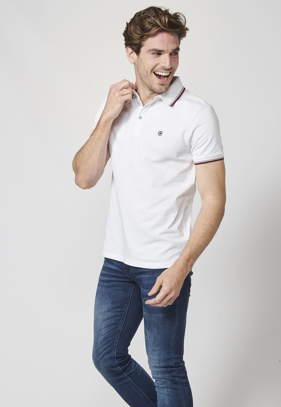 Polo Piqué Hombre Manga Corta Cuello Camisero – Koroshi 2211PC23