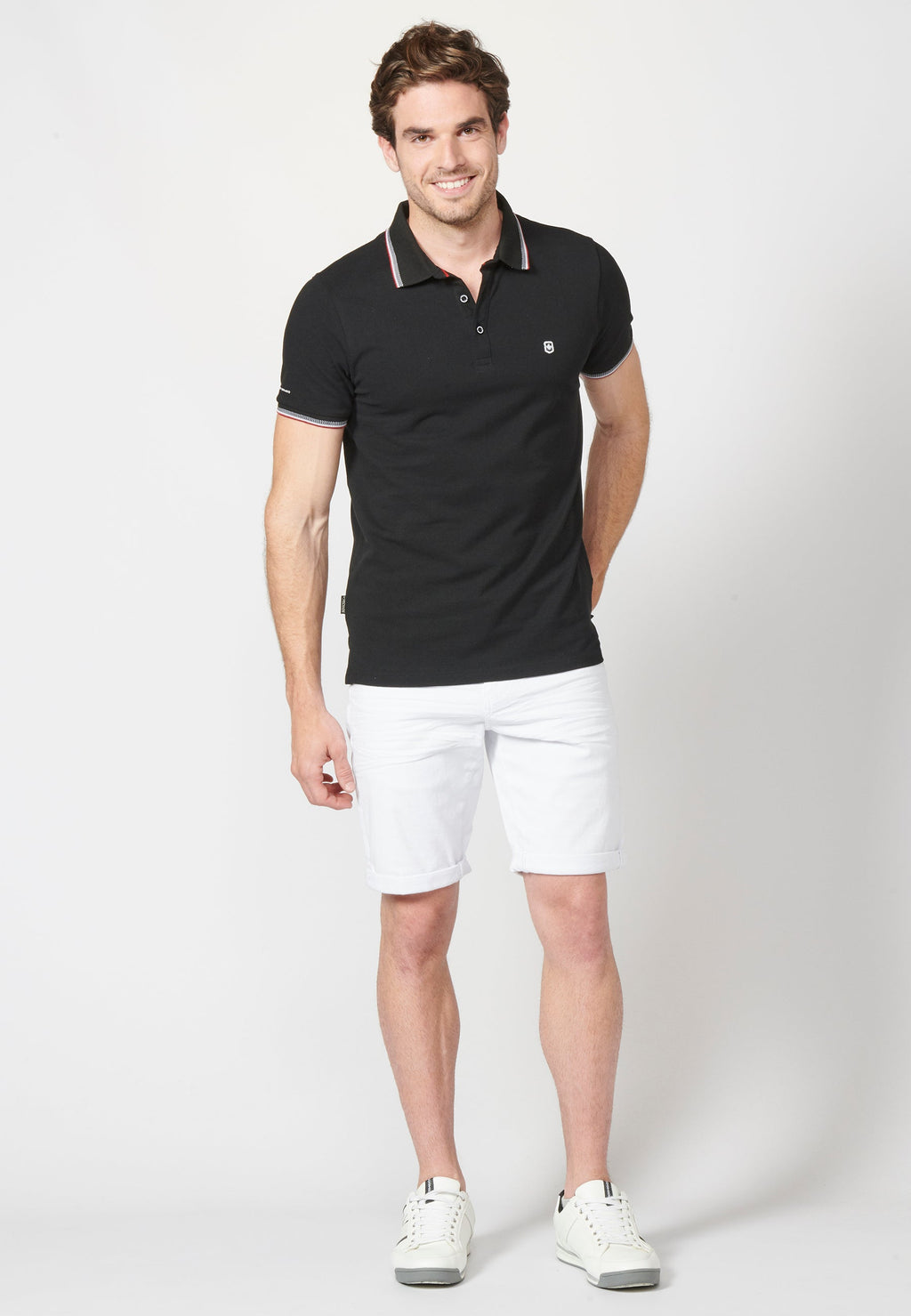 Polo Piqué Hombre Manga Corta Cuello Camisero – Koroshi 2211PC23