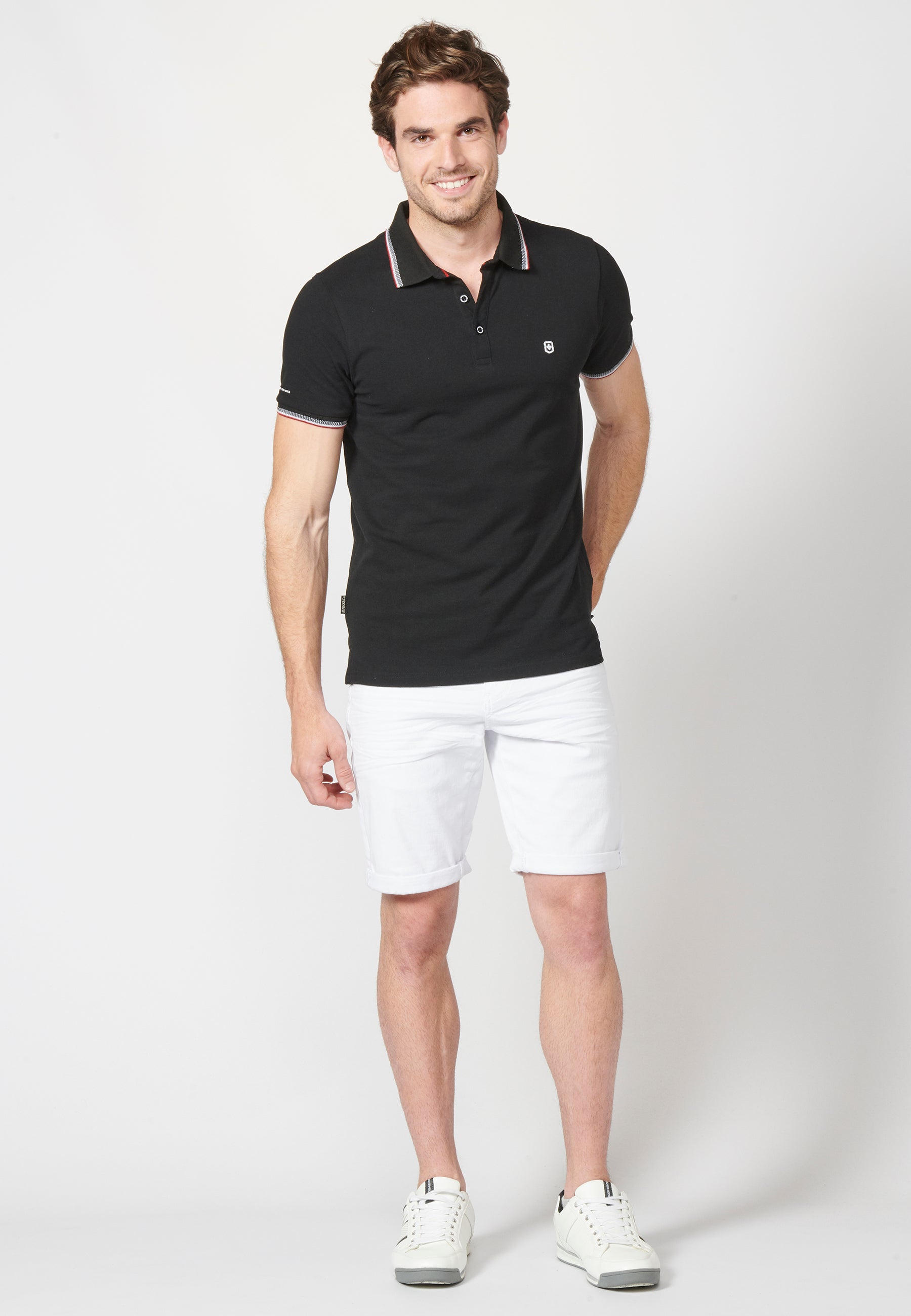 Polo Piqué Hombre Manga Corta Cuello Camisero – Koroshi 2211PC23
