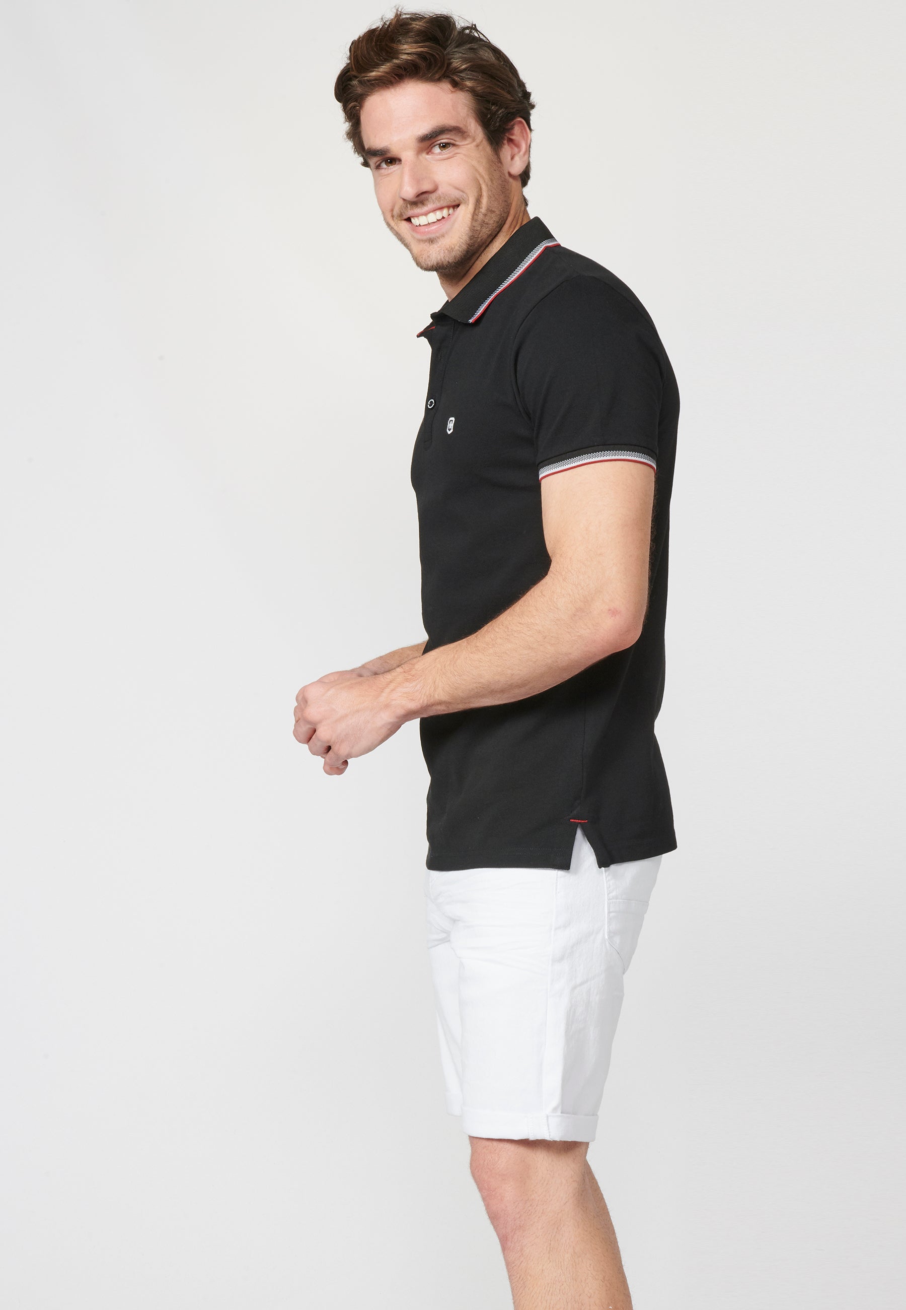 Polo Piqué Hombre Manga Corta Cuello Camisero – Koroshi 2211PC23