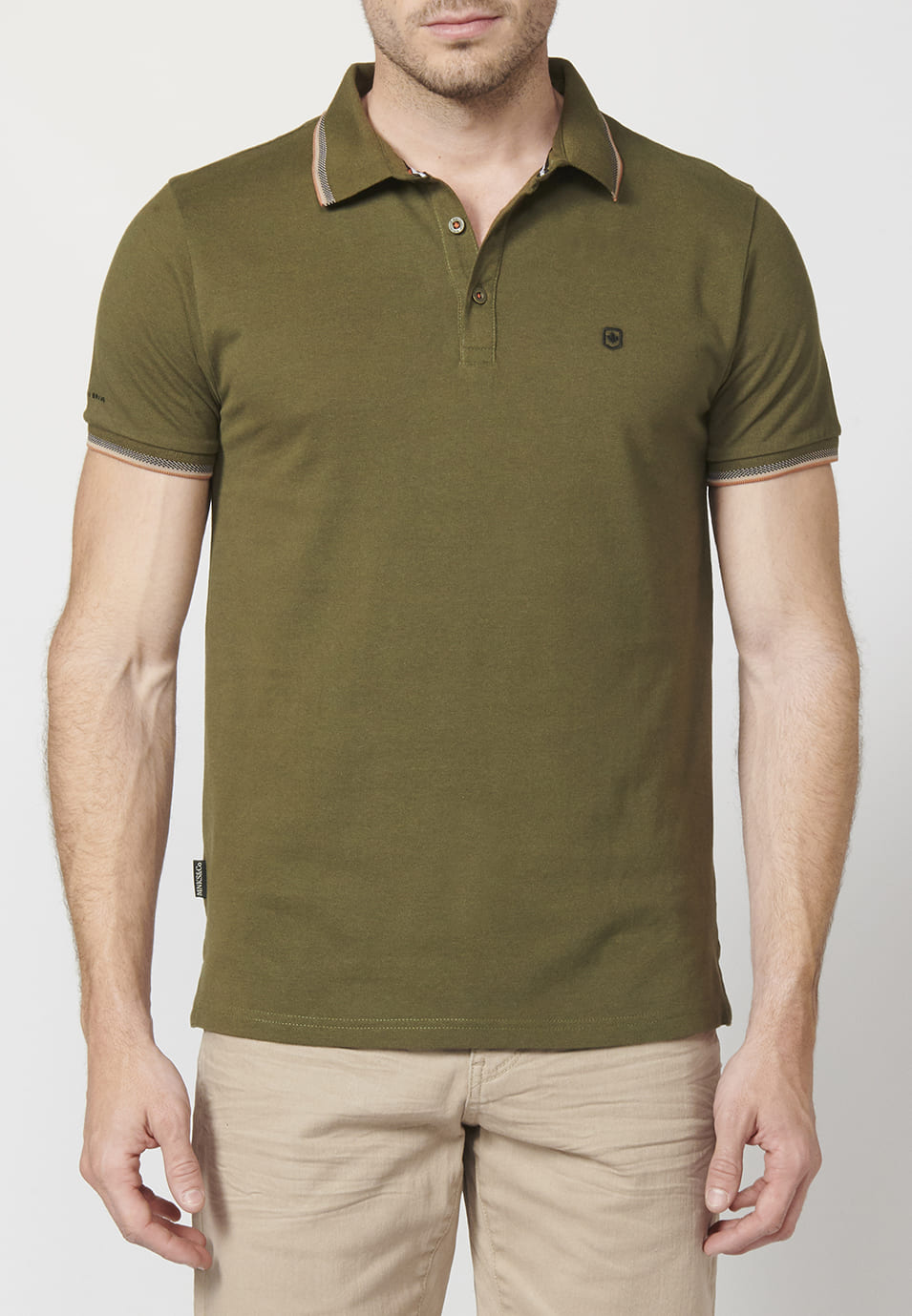 Polo Piqué Hombre Manga Corta Cuello Camisero – Koroshi 2211PC23