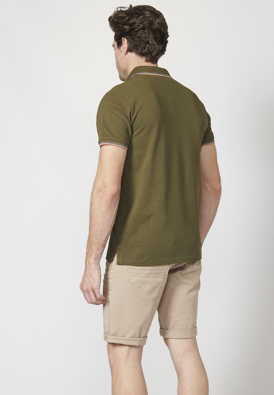 Polo Piqué Hombre Manga Corta Cuello Camisero – Koroshi 2211PC23