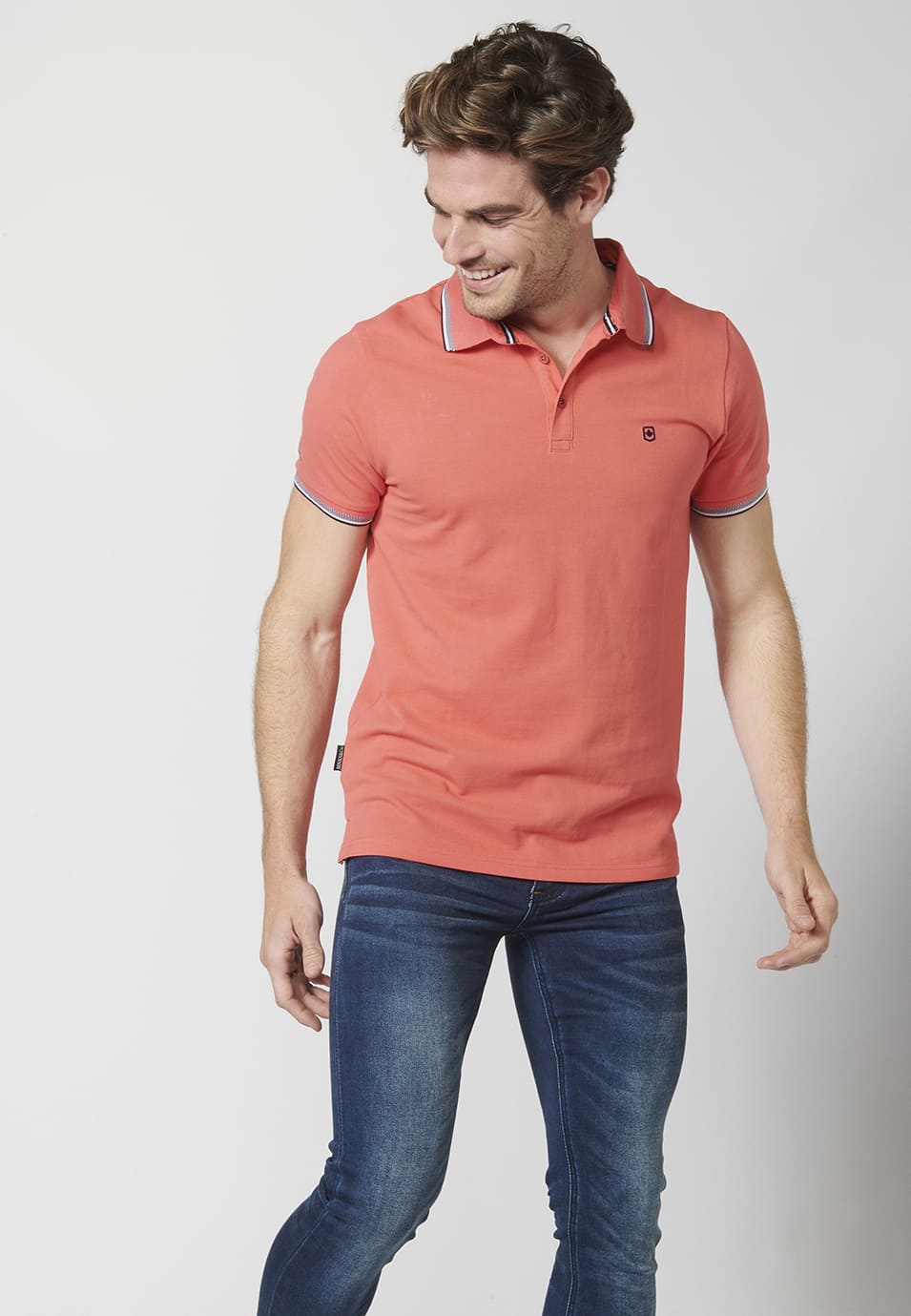 Polo Piqué Hombre Manga Corta Cuello Camisero – Koroshi 2211PC23