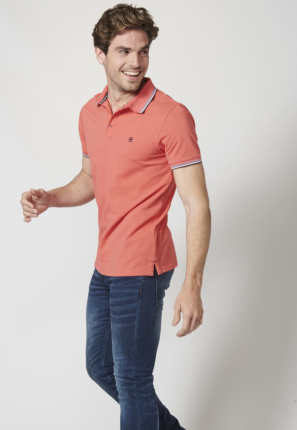 Polo Piqué Hombre Manga Corta Cuello Camisero – Koroshi 2211PC23