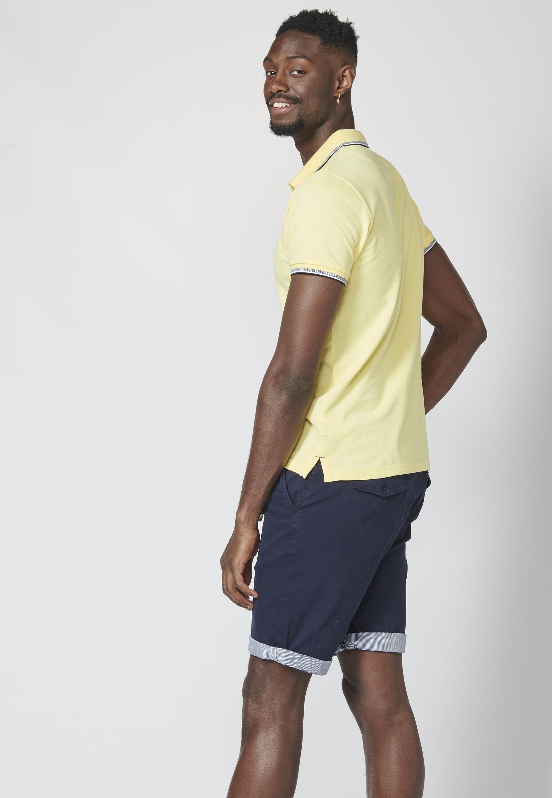 Polo Piqué Hombre Manga Corta Cuello Camisero – Koroshi 2211PC23
