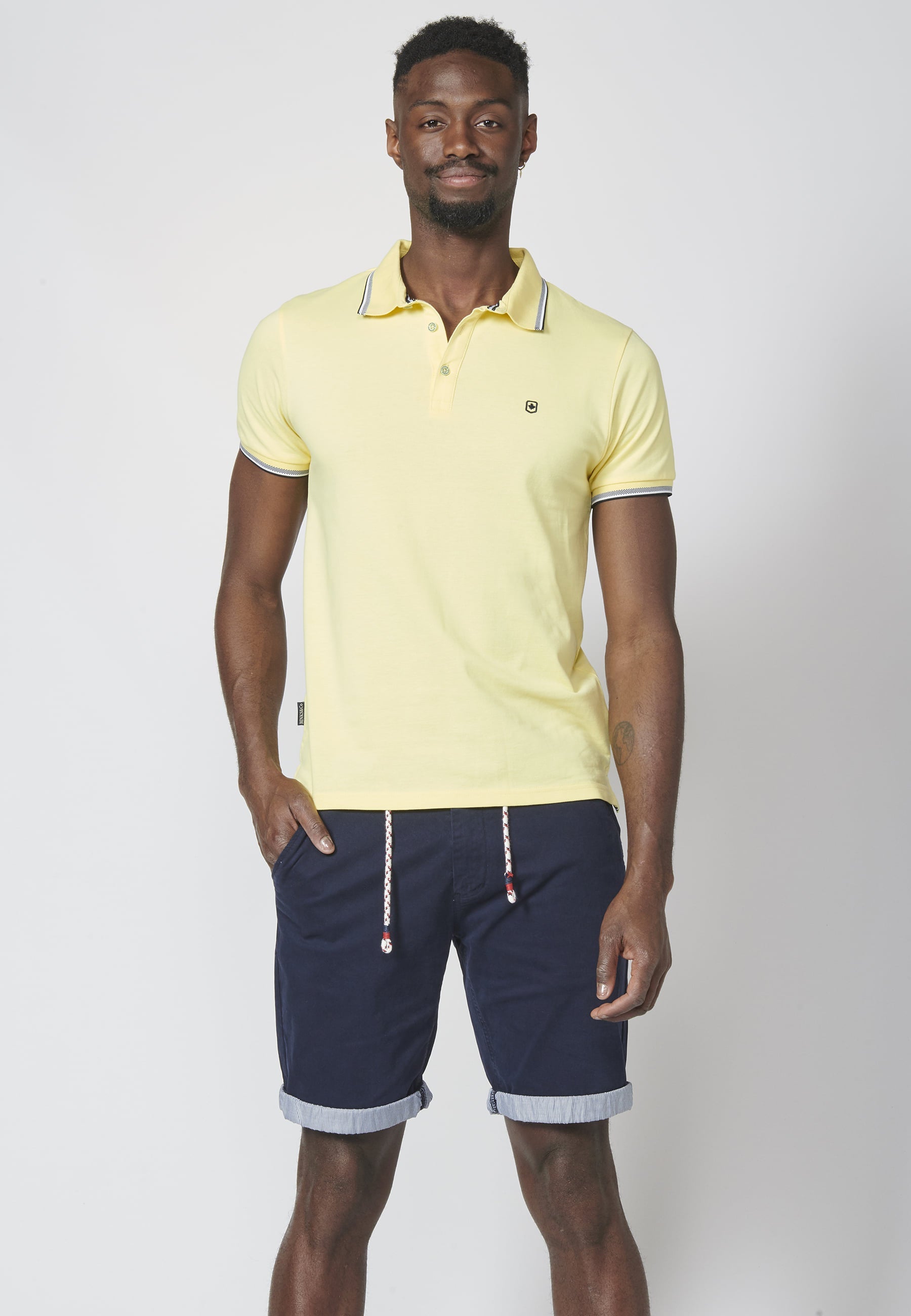 Polo Piqué Hombre Manga Corta Cuello Camisero – Koroshi 2211PC23