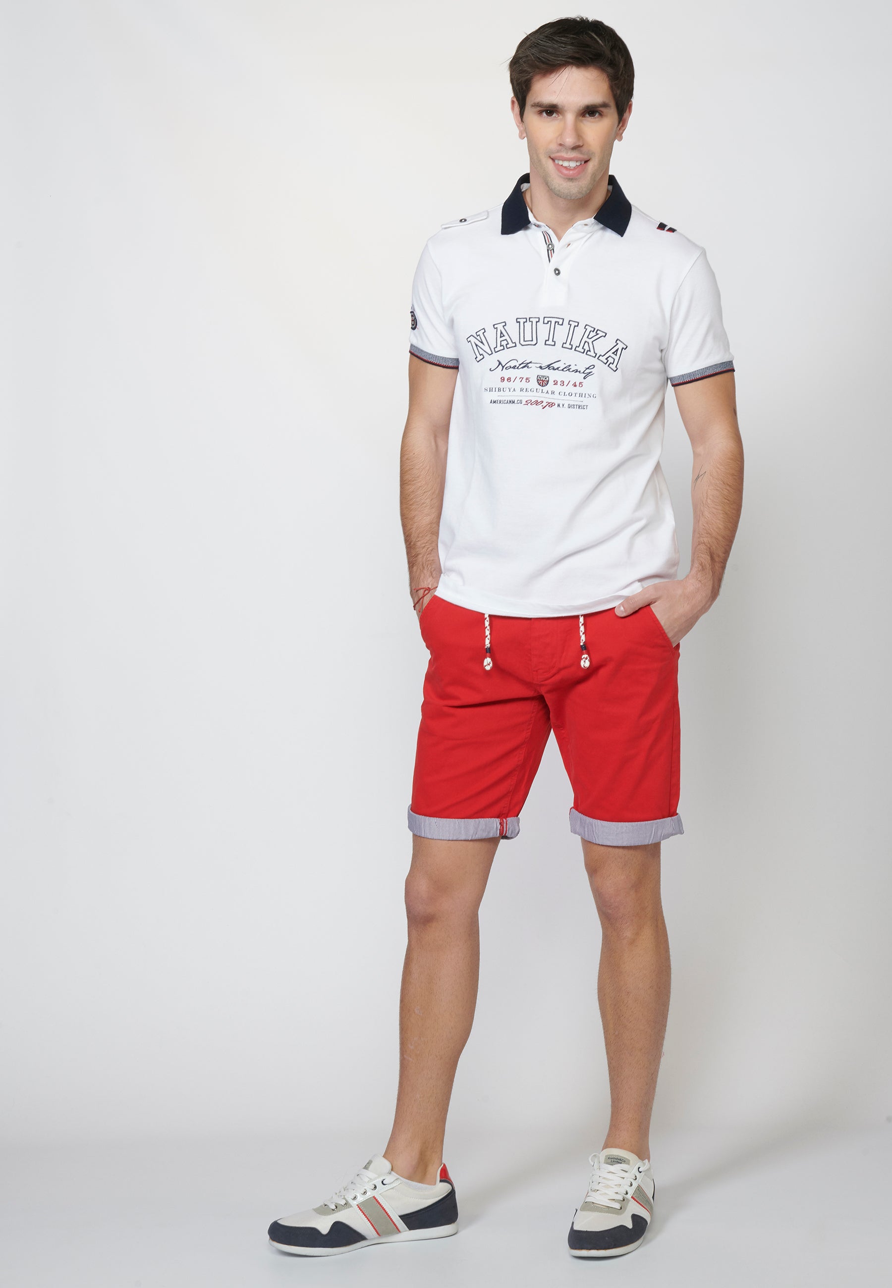Polo Piqué Hombre Manga Corta Bordado Náutico – Koroshi 2211PC24
