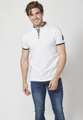 Polo Piqué Hombre Cuello Mao Estampado Lateral – Koroshi 2211PC26
