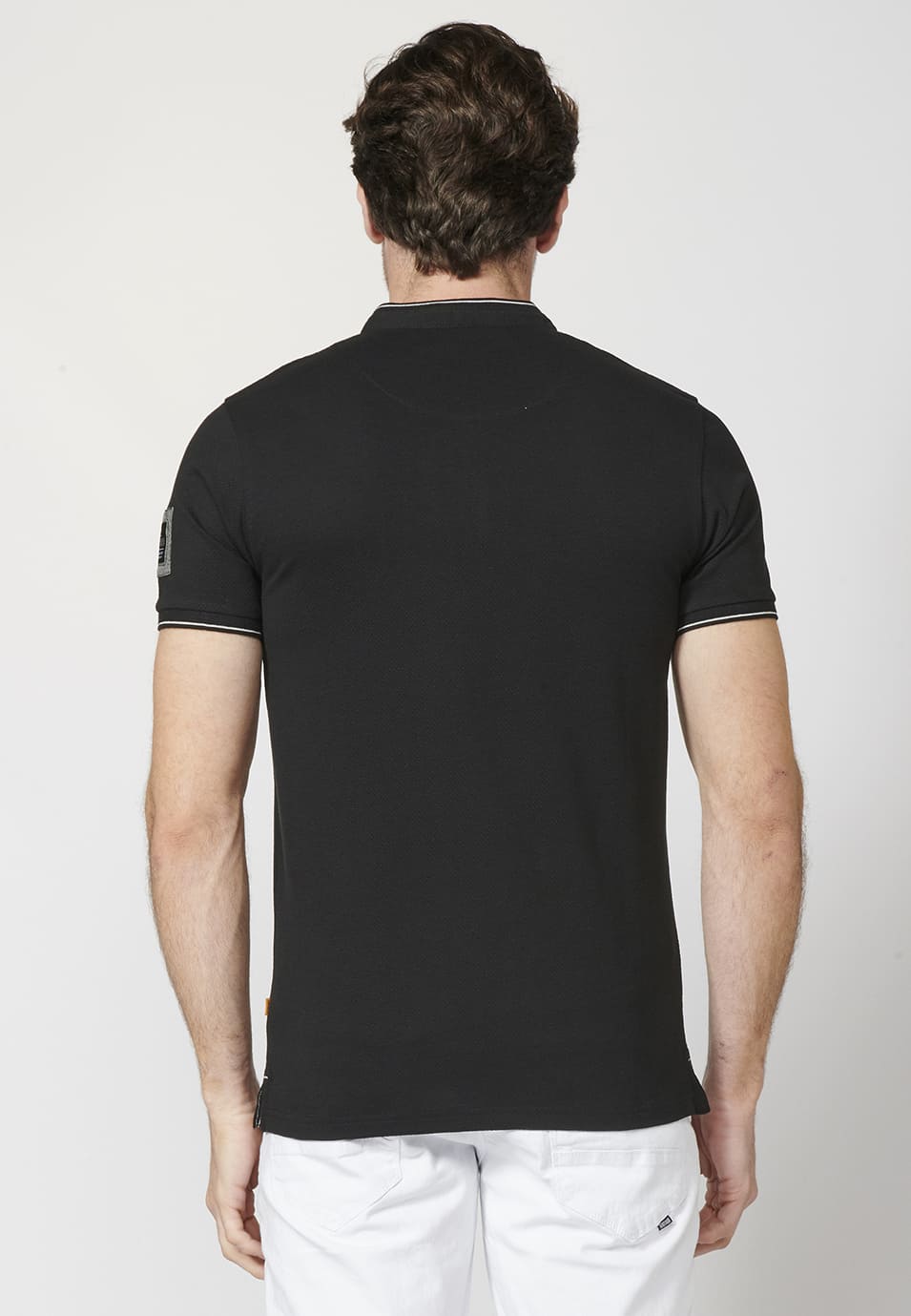 Polo Piqué Hombre Cuello Mao Estampado Lateral – Koroshi 2211PC26