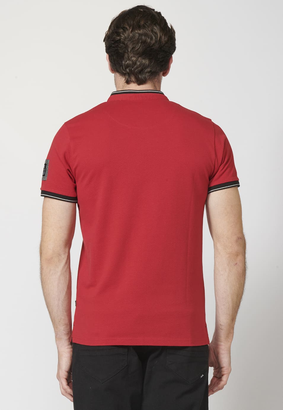 Polo Piqué Hombre Cuello Mao Estampado Lateral – Koroshi 2211PC26