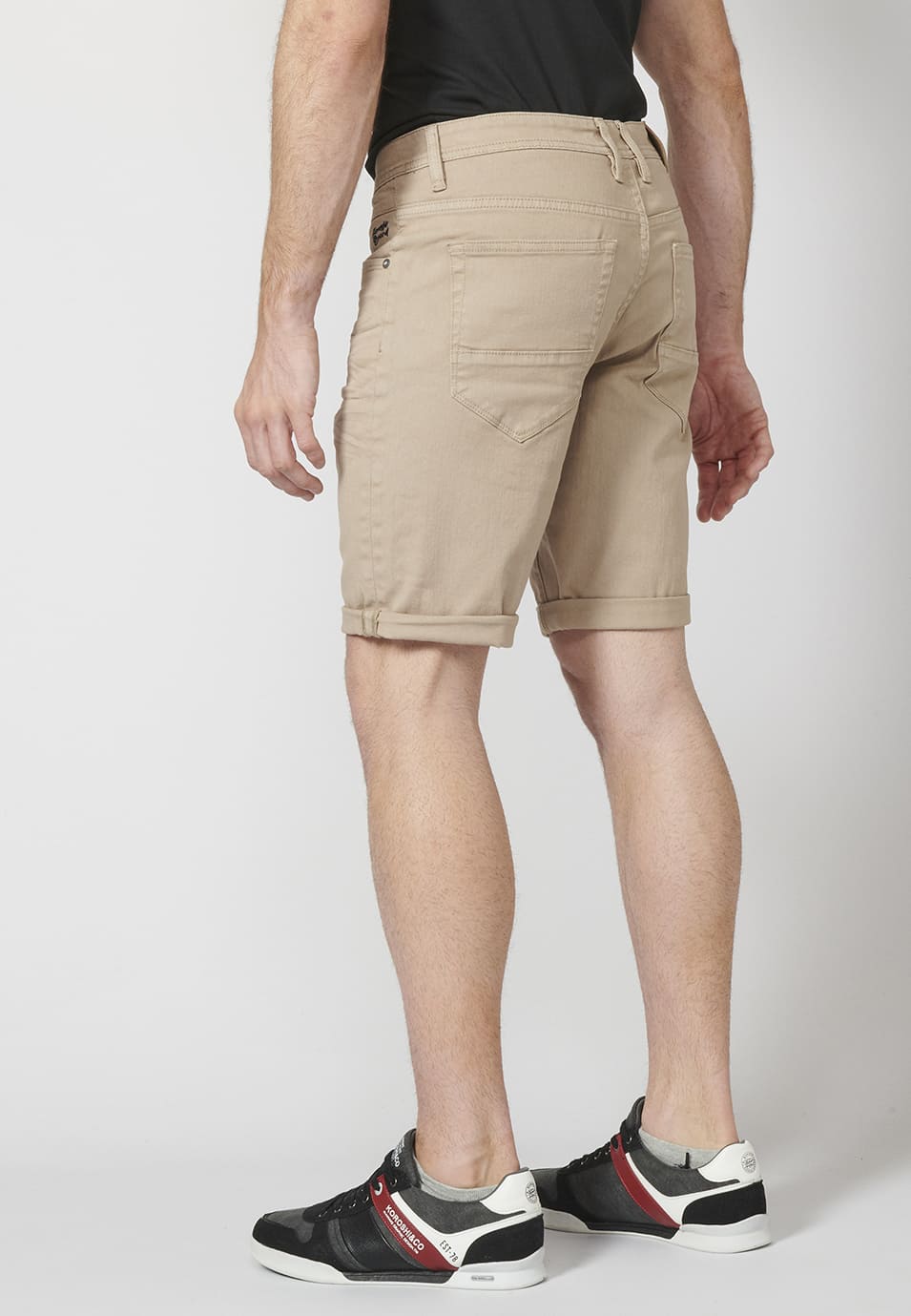 Bermuda Hombre Algodón Regular 5 Bolsillos con Vuelta – Koroshi 2211PS01