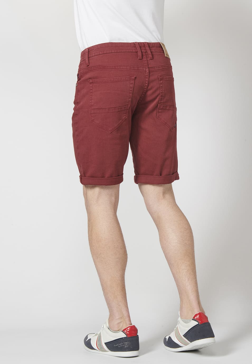 Bermuda Hombre Algodón Regular 5 Bolsillos con Vuelta – Koroshi 2211PS01