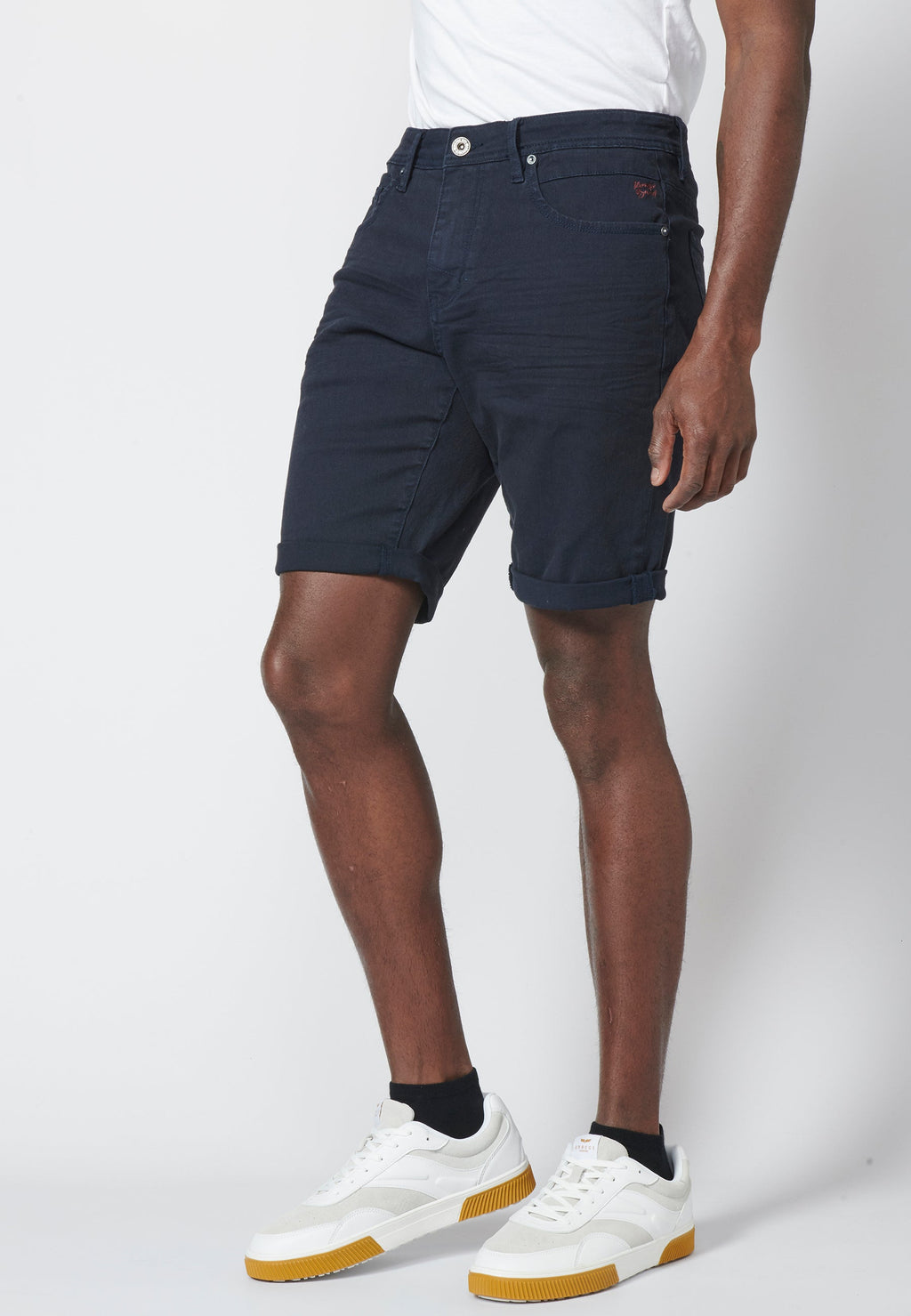 Bermuda Hombre Algodón Regular 5 Bolsillos con Vuelta – Koroshi 2211PS01