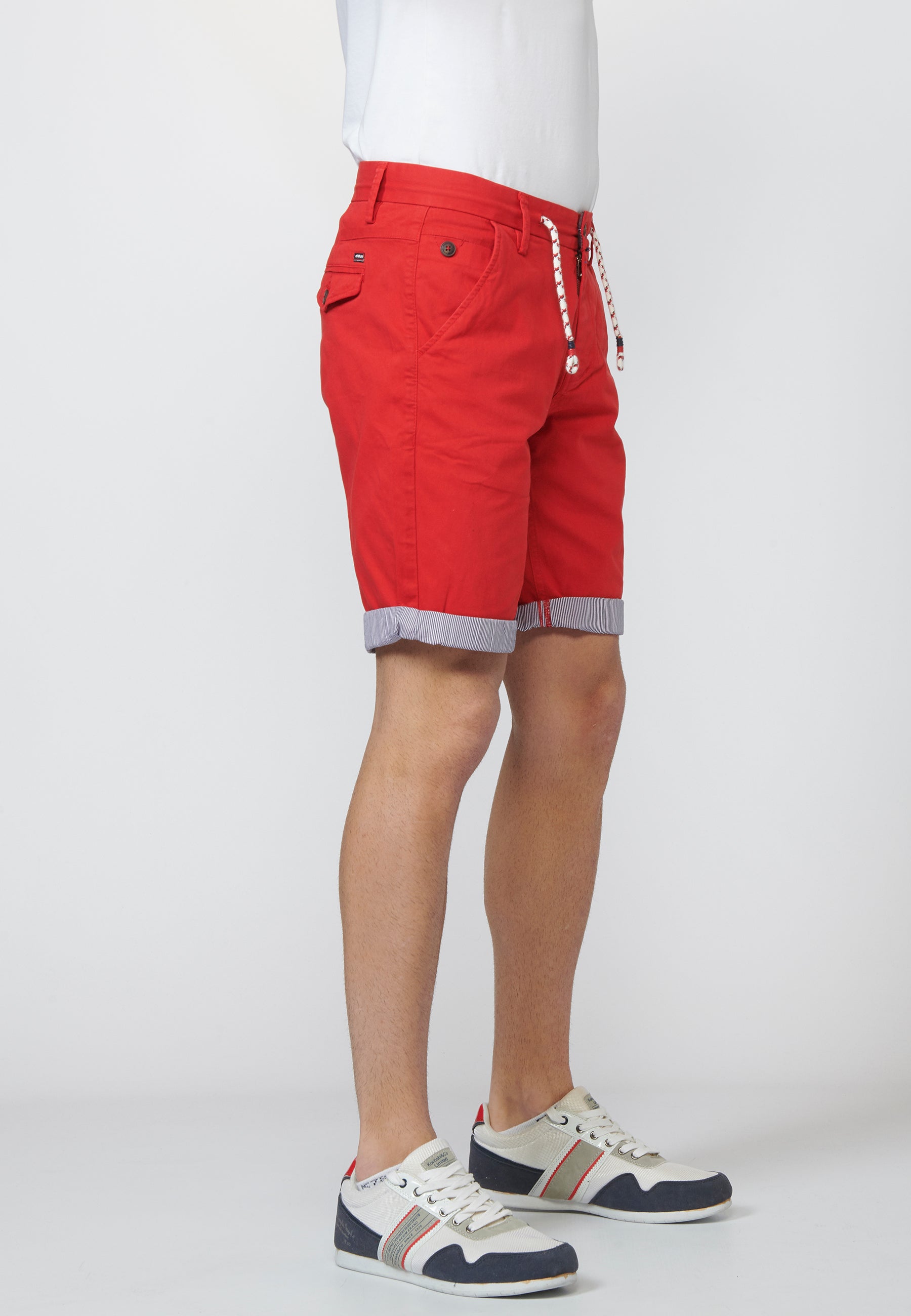 Bermuda Chino con Cordón y Vuelta a Contraste Hombre – Koroshi 2211PS07