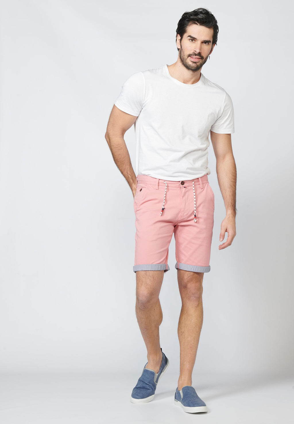 Bermuda Chino con Cordón y Vuelta a Contraste Hombre – Koroshi 2211PS07