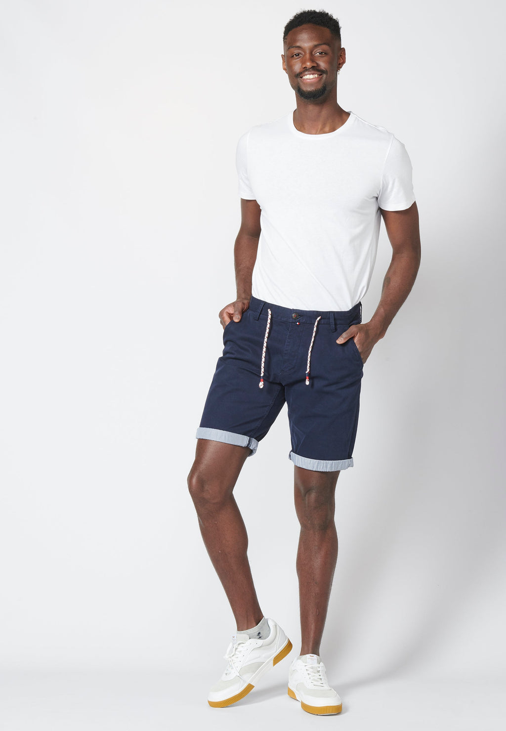 Bermuda Chino con Cordón y Vuelta a Contraste Hombre – Koroshi 2211PS07